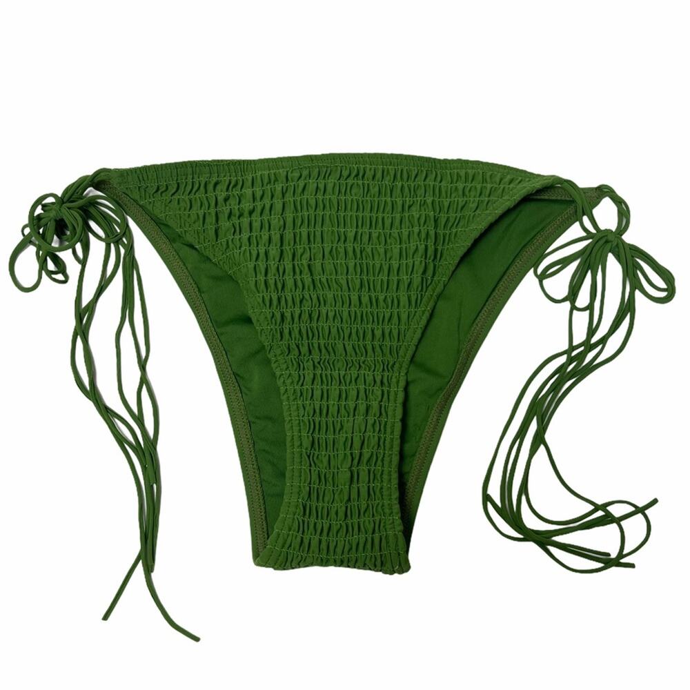 Minkpink Lush Shirred Tassle Swim Bottom Green M